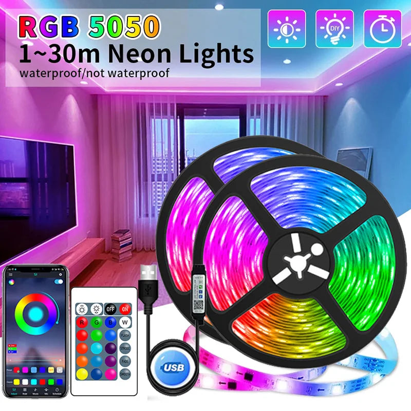 RGB LED Strip USB (WiFi · Bluetooth · IR · 3Key)