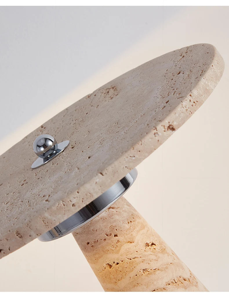 Travertine Mushroom Lamp | The Stone Vessel