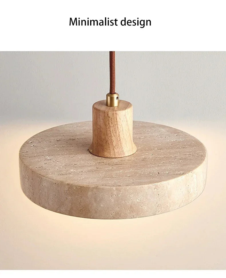 Travertine Saucer Pendant | The Stone Halo