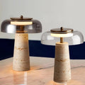 Travertine Mushroom Lamp | The Amber Vessel