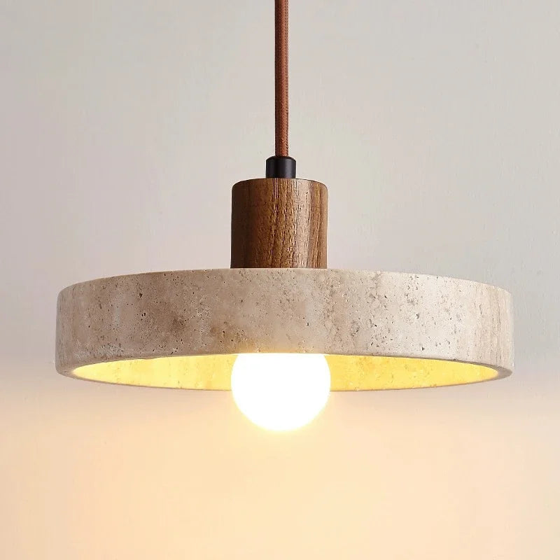 Travertine Saucer Pendant | The Stone Halo