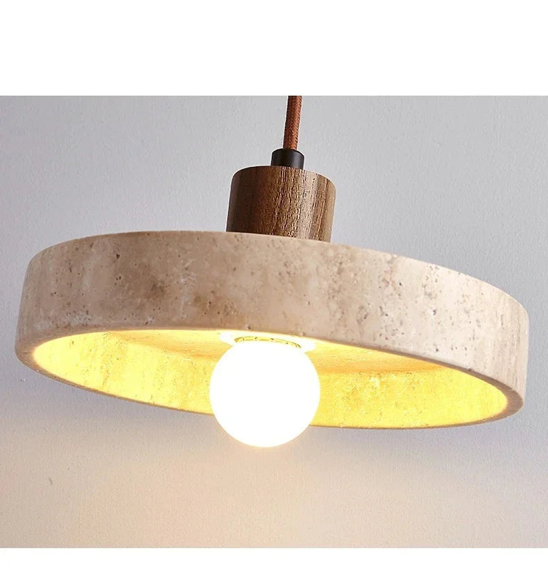 Travertine Saucer Pendant | The Stone Halo