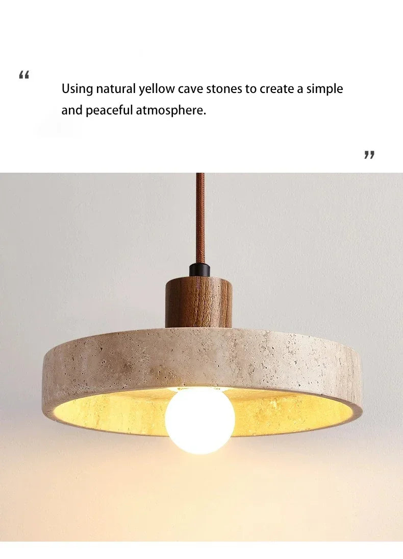 Travertine Saucer Pendant | The Stone Halo