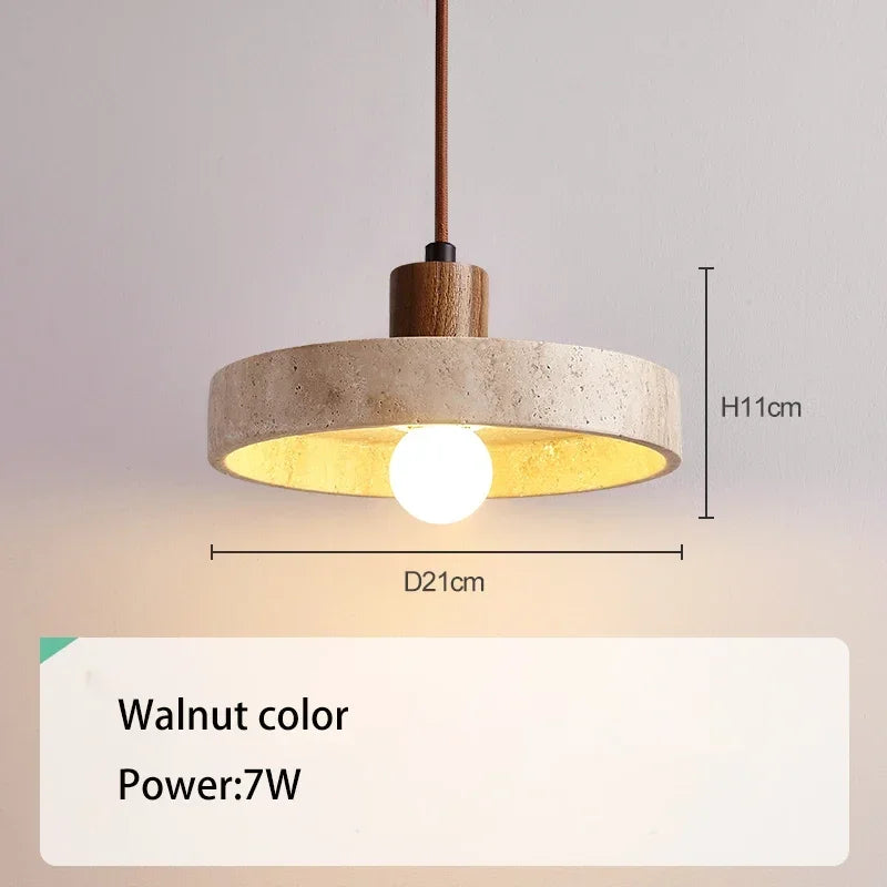 Travertine Saucer Pendant | The Stone Halo