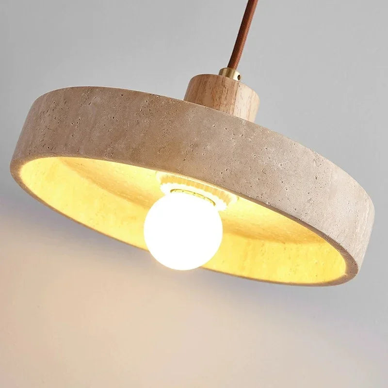 Travertine Saucer Pendant | The Stone Halo