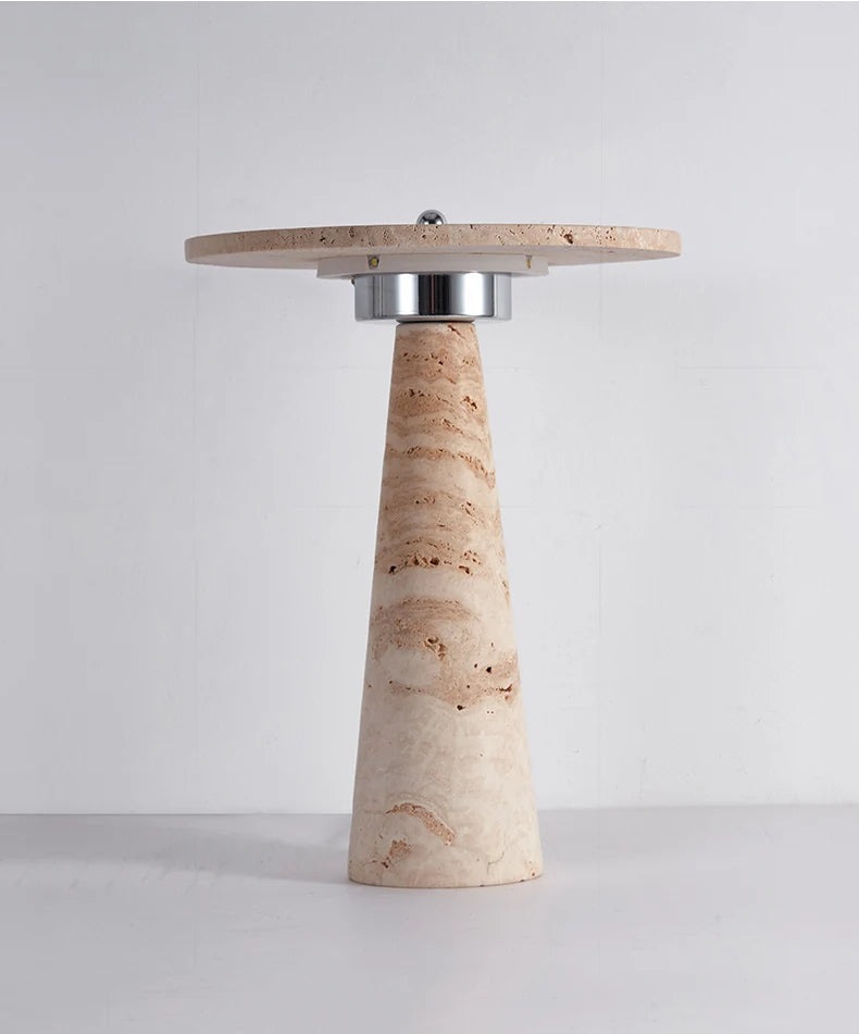 Travertine Mushroom Lamp | The Stone Vessel
