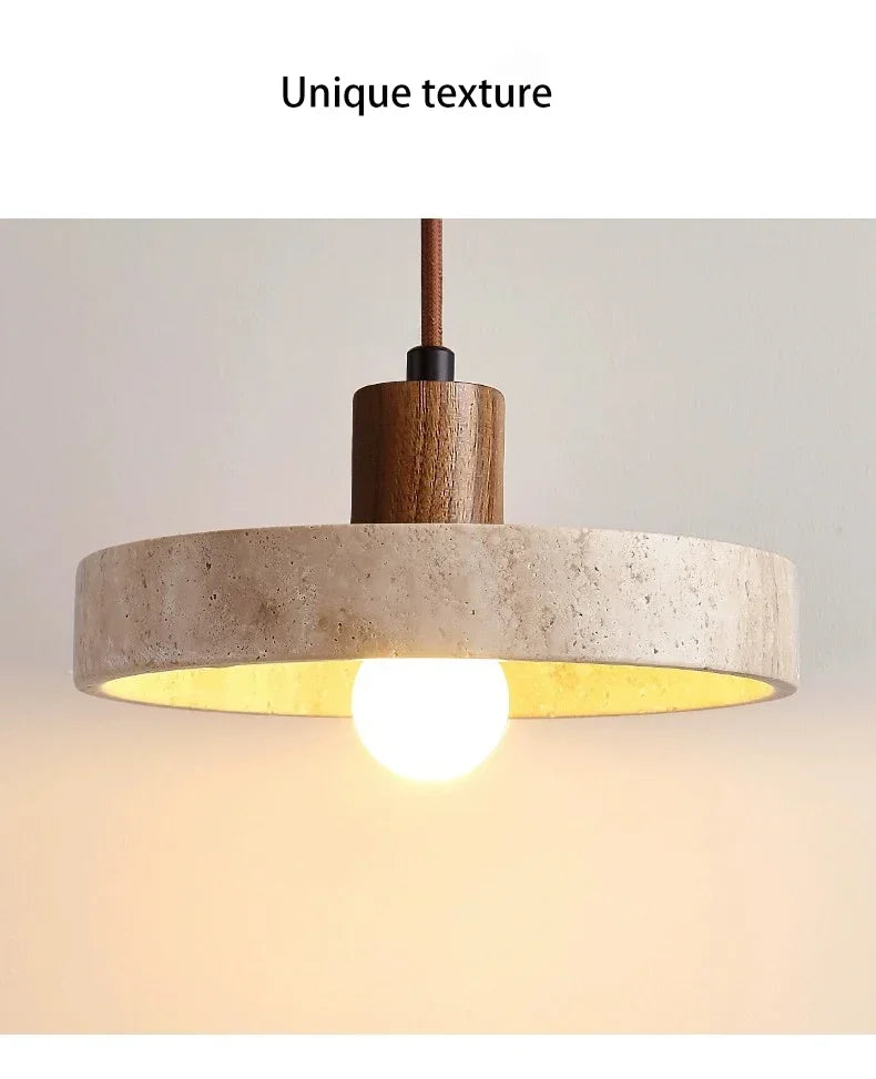 Travertine Saucer Pendant | The Stone Halo