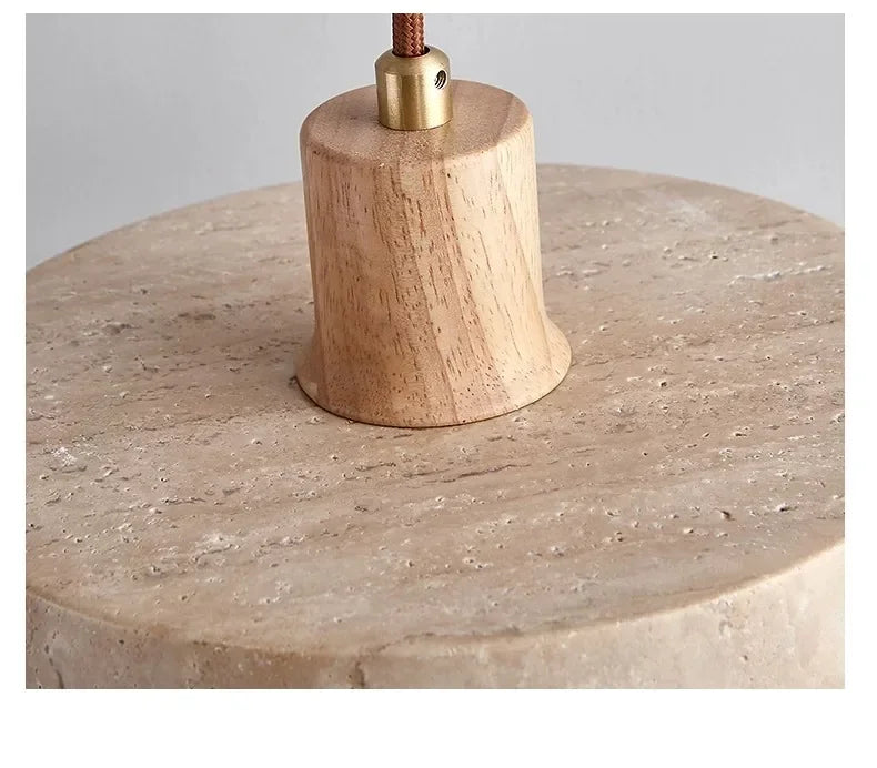 Travertine Saucer Pendant | The Stone Halo