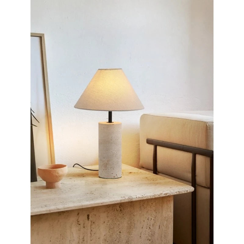 Travertine Table Lamp | The Axel Vervoordt Aesthetic