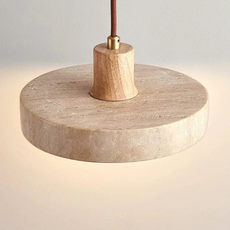 Travertine Saucer Pendant | The Stone Halo