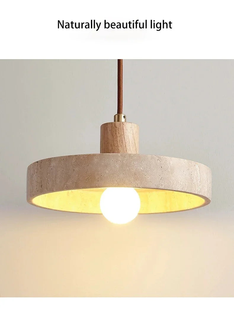 Travertine Saucer Pendant | The Stone Halo