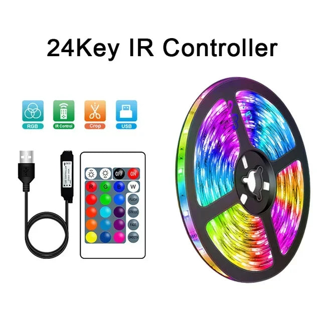 RGB LED Strip USB (WiFi · Bluetooth · IR · 3Key)