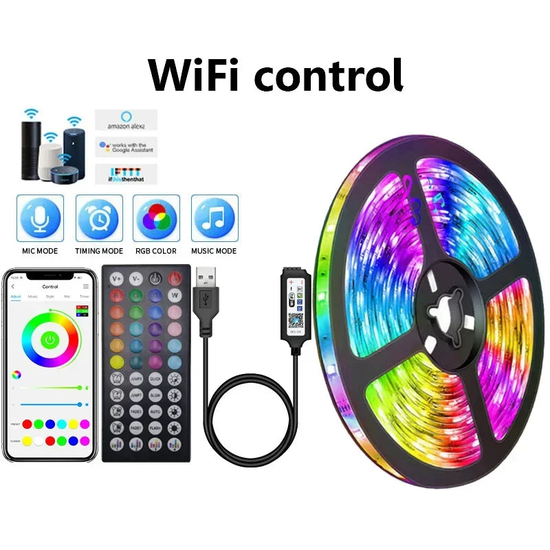 RGB LED Strip USB (WiFi · Bluetooth · IR · 3Key)