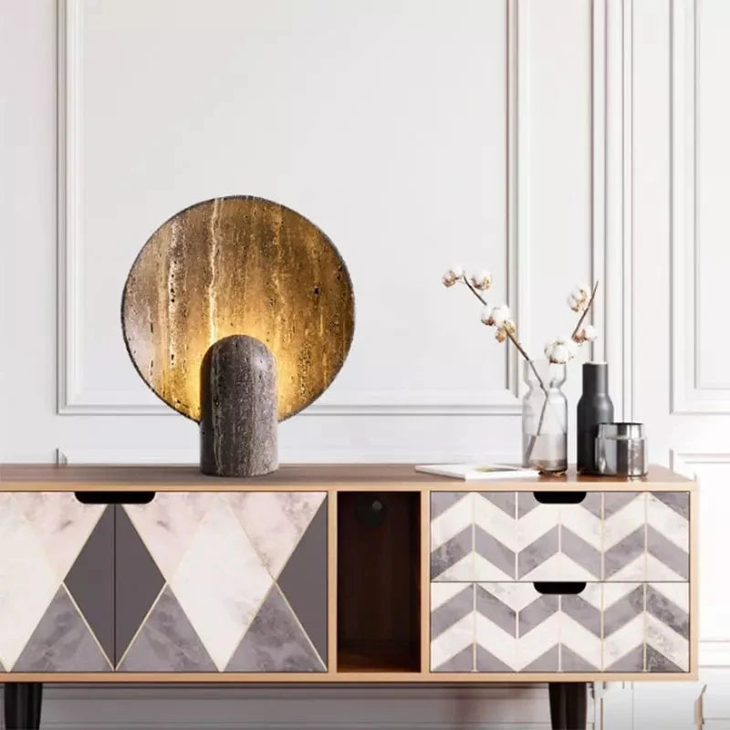 Travertine Resin Lamp | The Brown Stillness