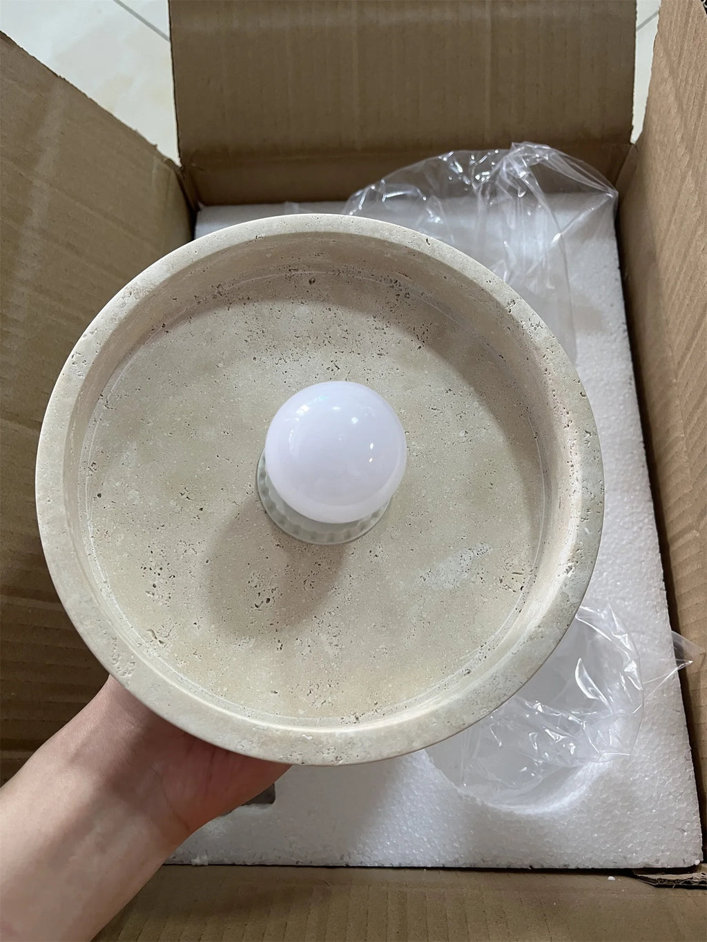 Travertine Saucer Pendant | The Stone Halo