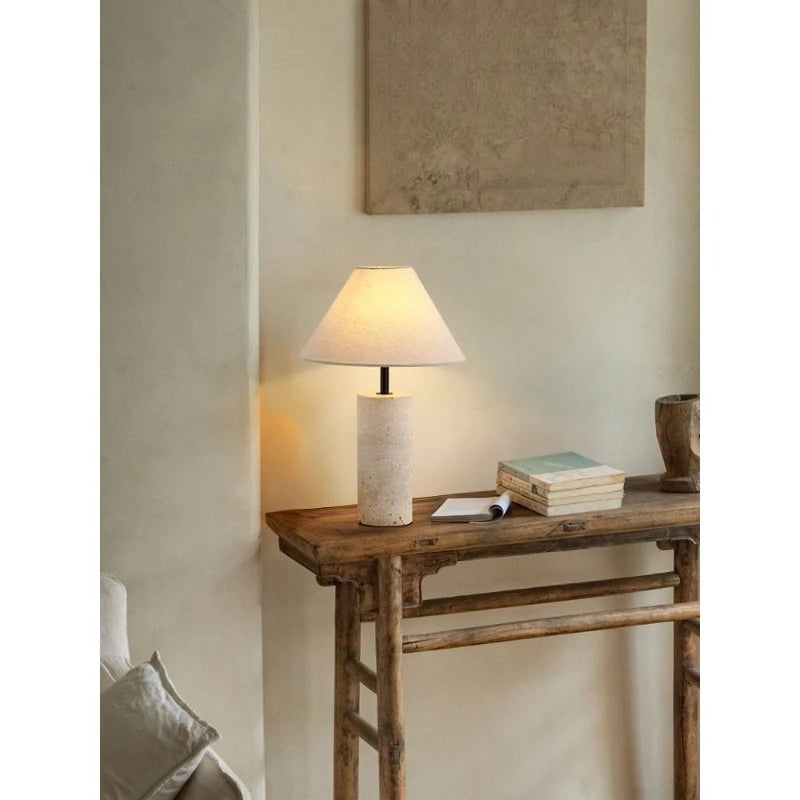 Travertine Table Lamp | The Axel Vervoordt Aesthetic