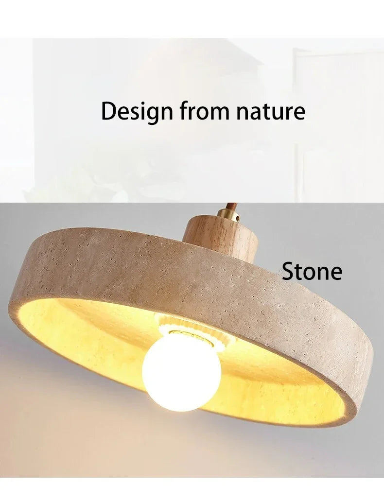 Travertine Saucer Pendant | The Stone Halo