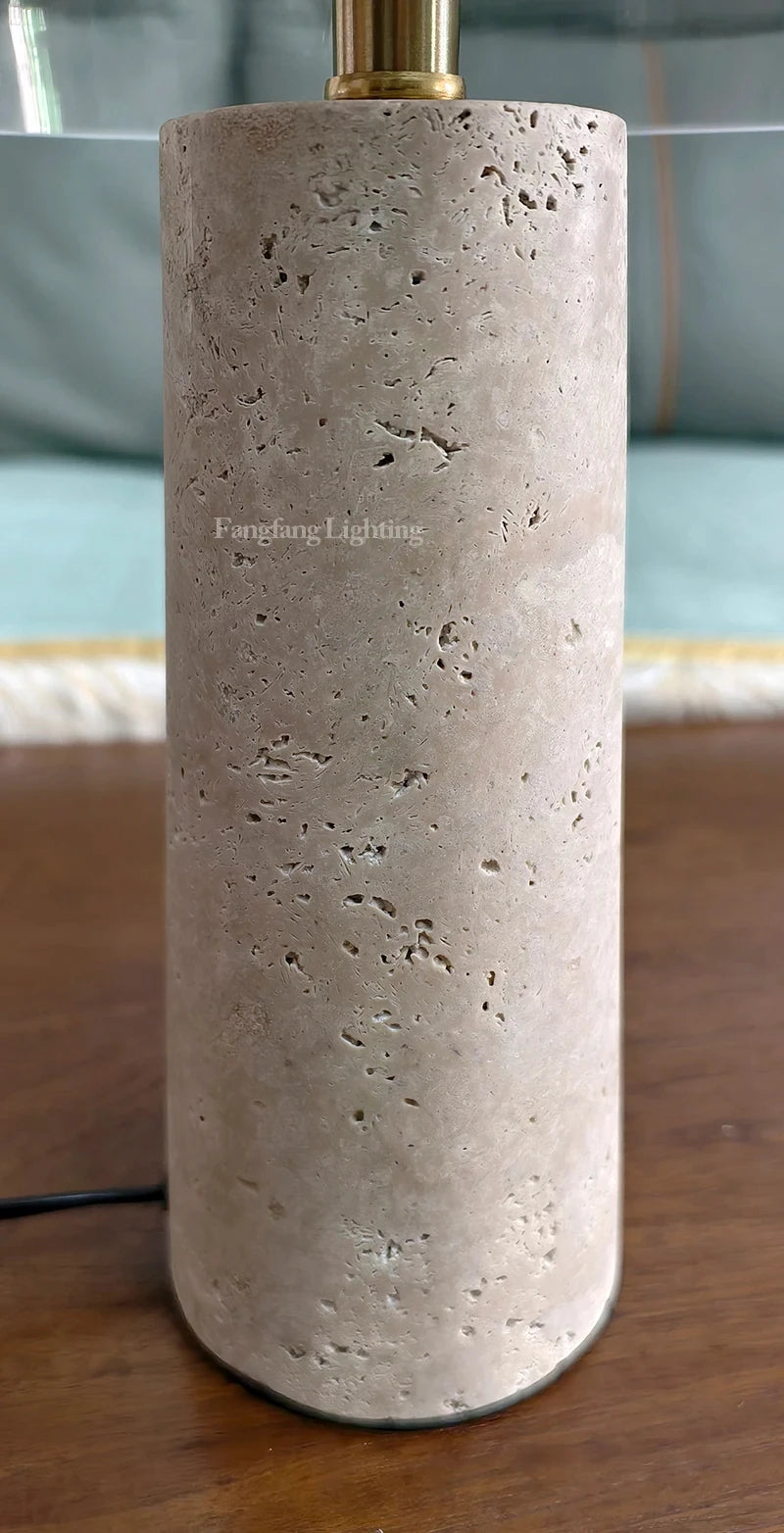 Travertine Mushroom Lamp | The Stone Vessel