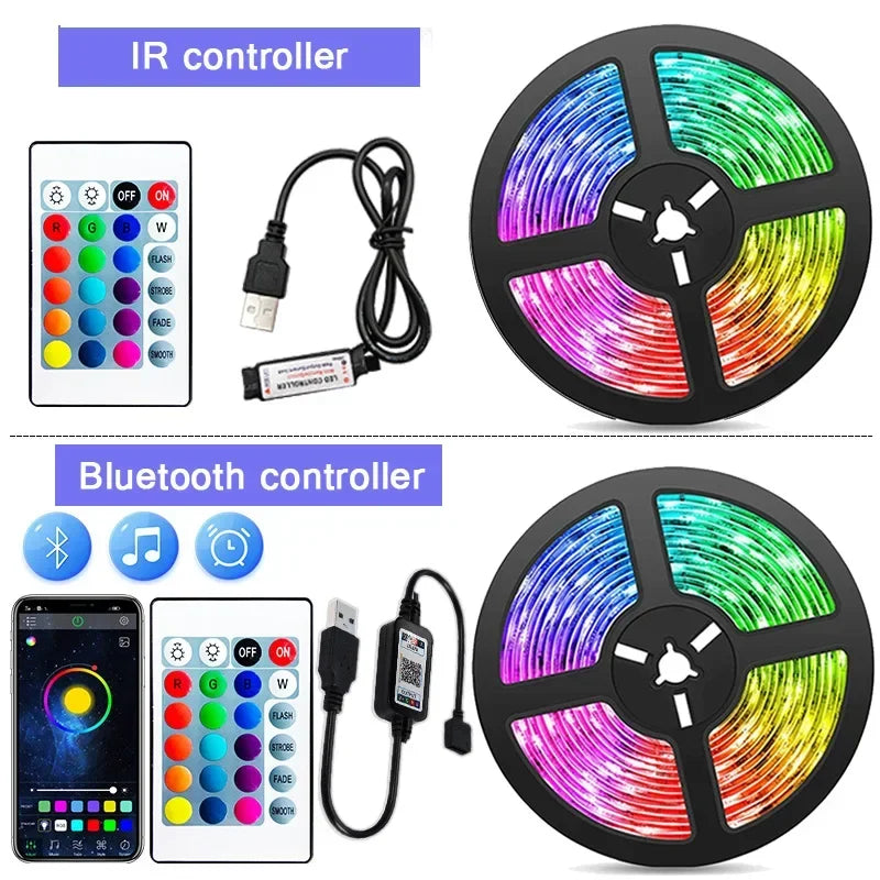 RGB LED Strip USB (WiFi · Bluetooth · IR · 3Key)