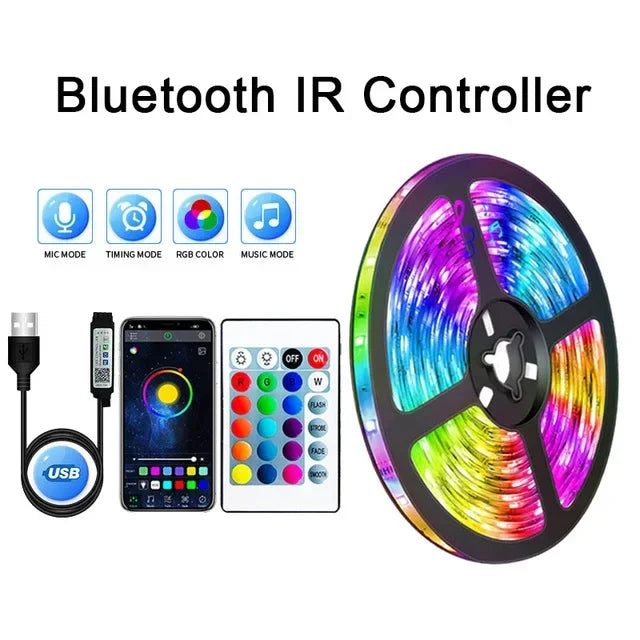 RGB LED Strip USB (WiFi · Bluetooth · IR · 3Key)